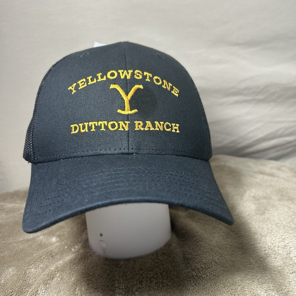 NWT Yellowstone Dutton Ranch Hat Black Gold Trucker Snapback Cap